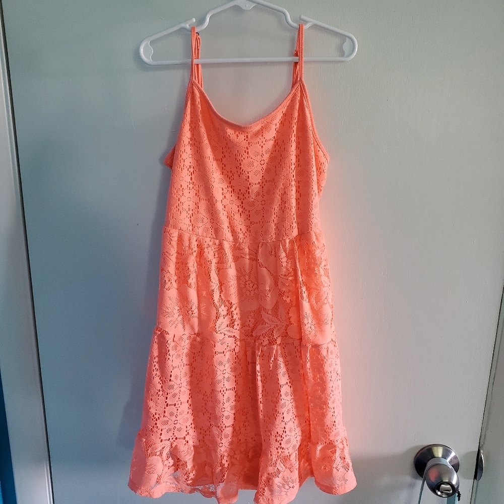 Girls orange spring dress